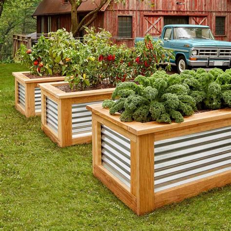 box planters courgated metal|corrugated metal raised beds.